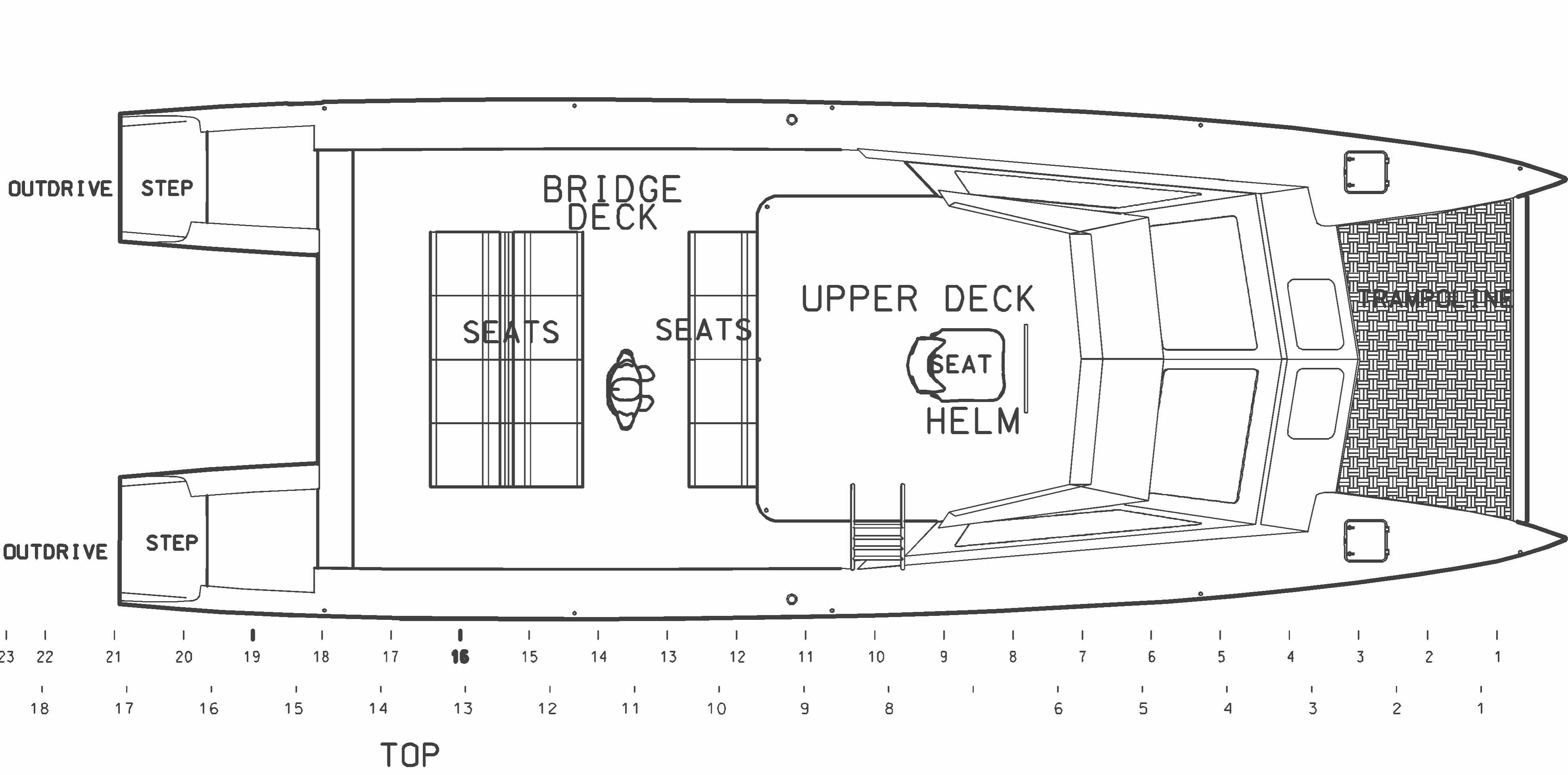 catamaran hull width